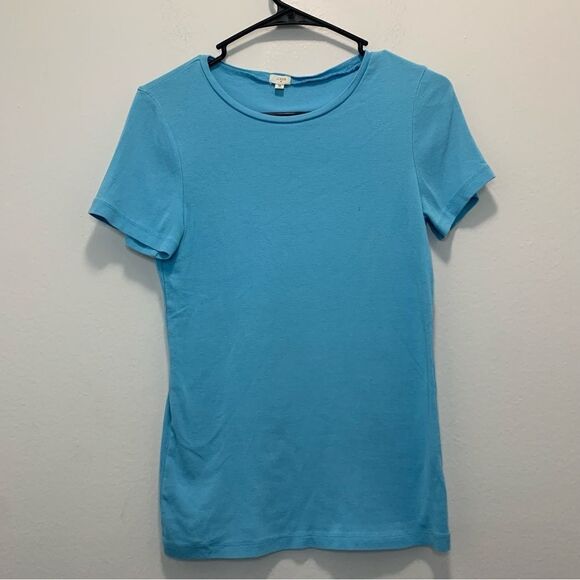 J Crew Factory Light Blue Cotton Tee Size Medium - Picture 1 of 4